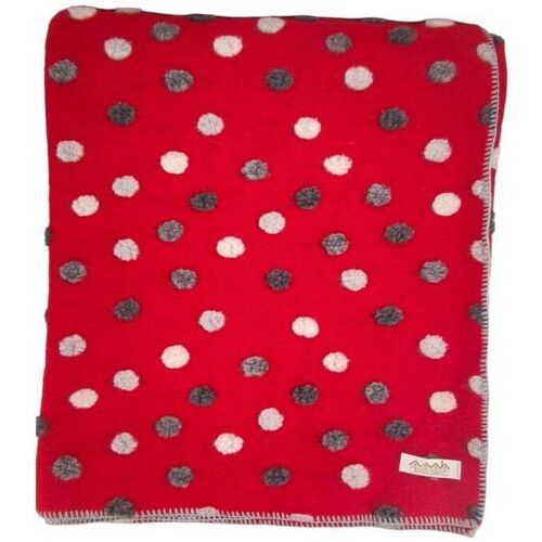 Biella Fabrics - Tartán Pois Matrimoniale Fuoco di Cannella Rojo