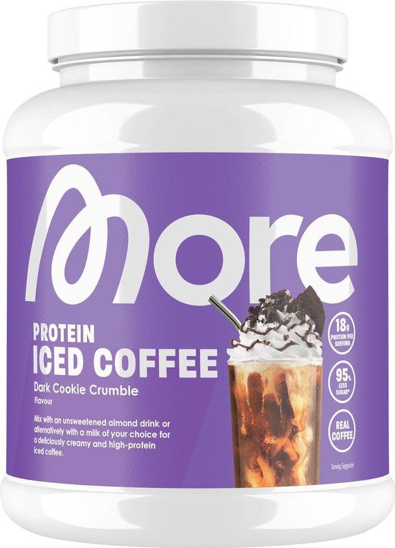 More Nutrition - Protein Iced Coffee - Dark Cookie Crumble - Eiwitpoeder - 500 g - 20 Porties