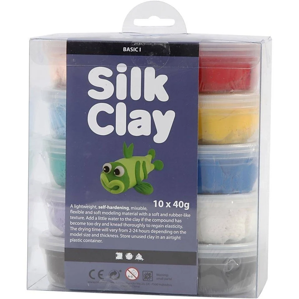 Silk Clay - Basis Farver (10 x 40 g)