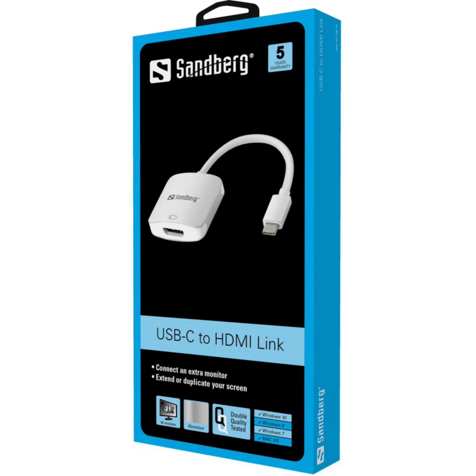 SANDBERG USB C auf HDMI Verbindung 4K