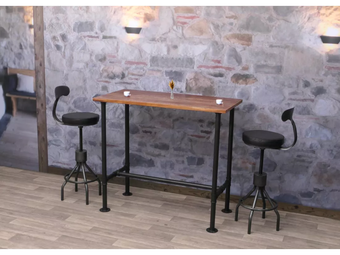 Table de bar MCW-N21, brun