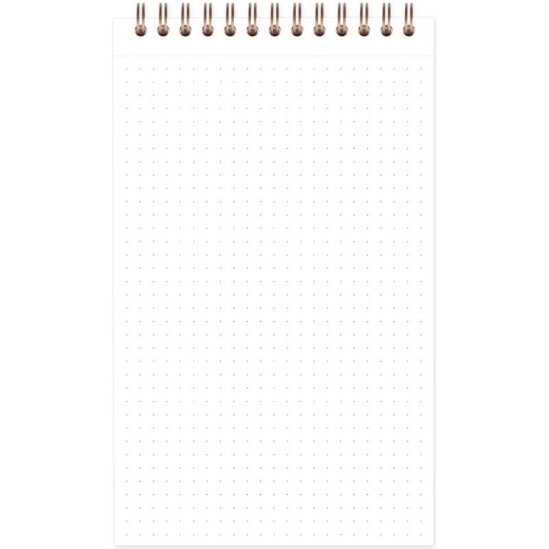 My.task.manager Age Bag bloc de bureau reliure intégrale en-tête 12x20 cm 250 pages détachables réglure DOT au verso - Rose antique