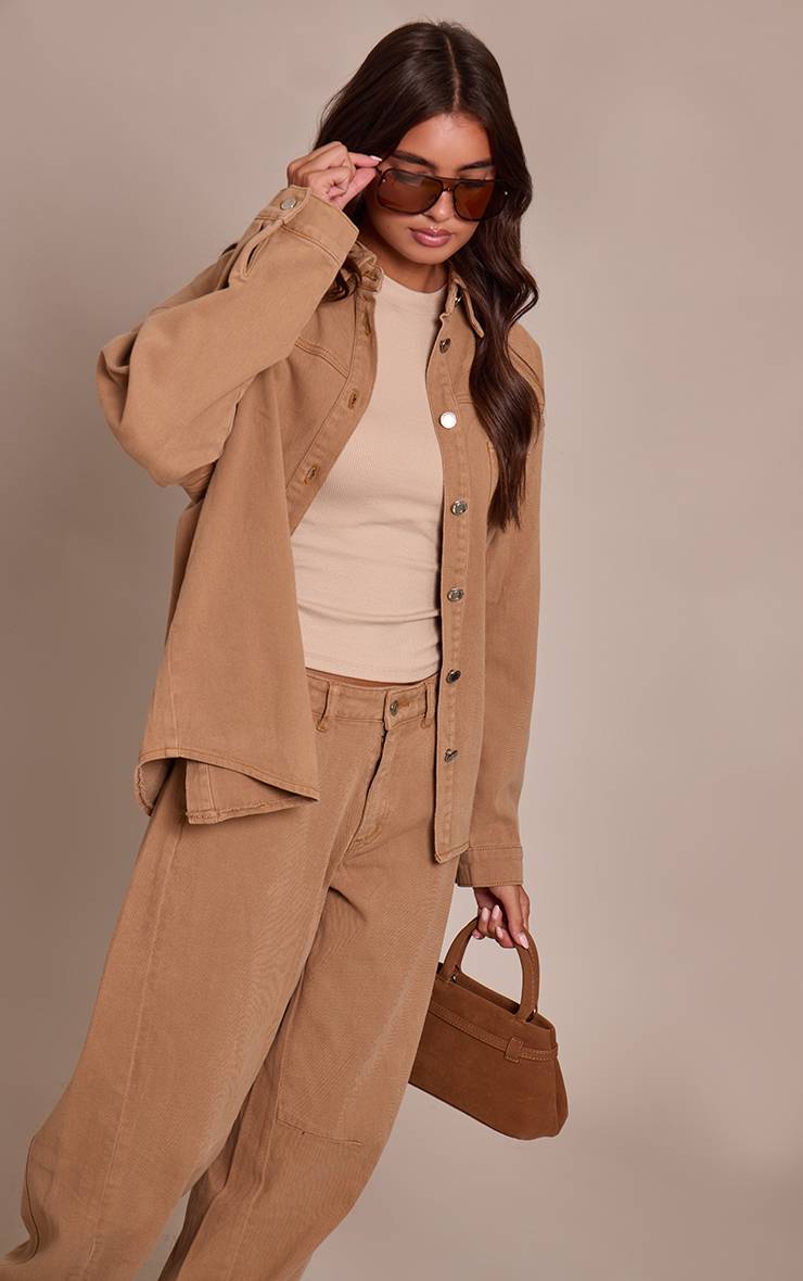 Toffee Jean Barrel Taille Basse Avec Détails De Coutures