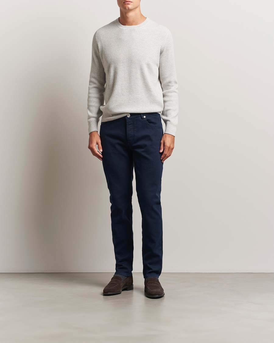 Brunello Cucinelli Slim Fit Bull Denim Pants Navy