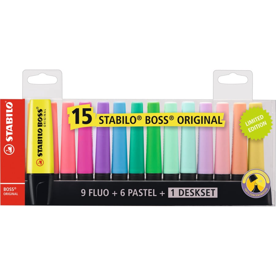 STABILO Boss Leuchtstifte Pastell 15 Stück