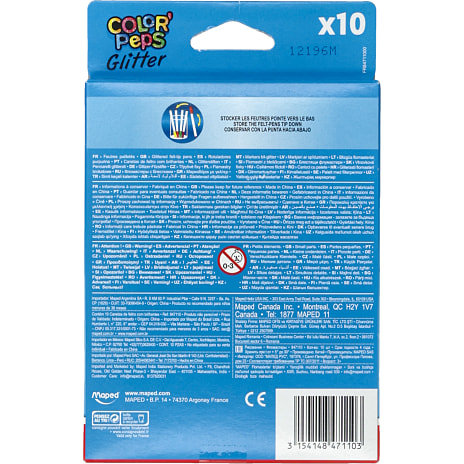 Maped Color'Peps glittertusser 10 stk.