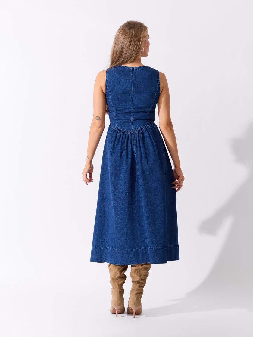 Delta denimkjole Stonewashed