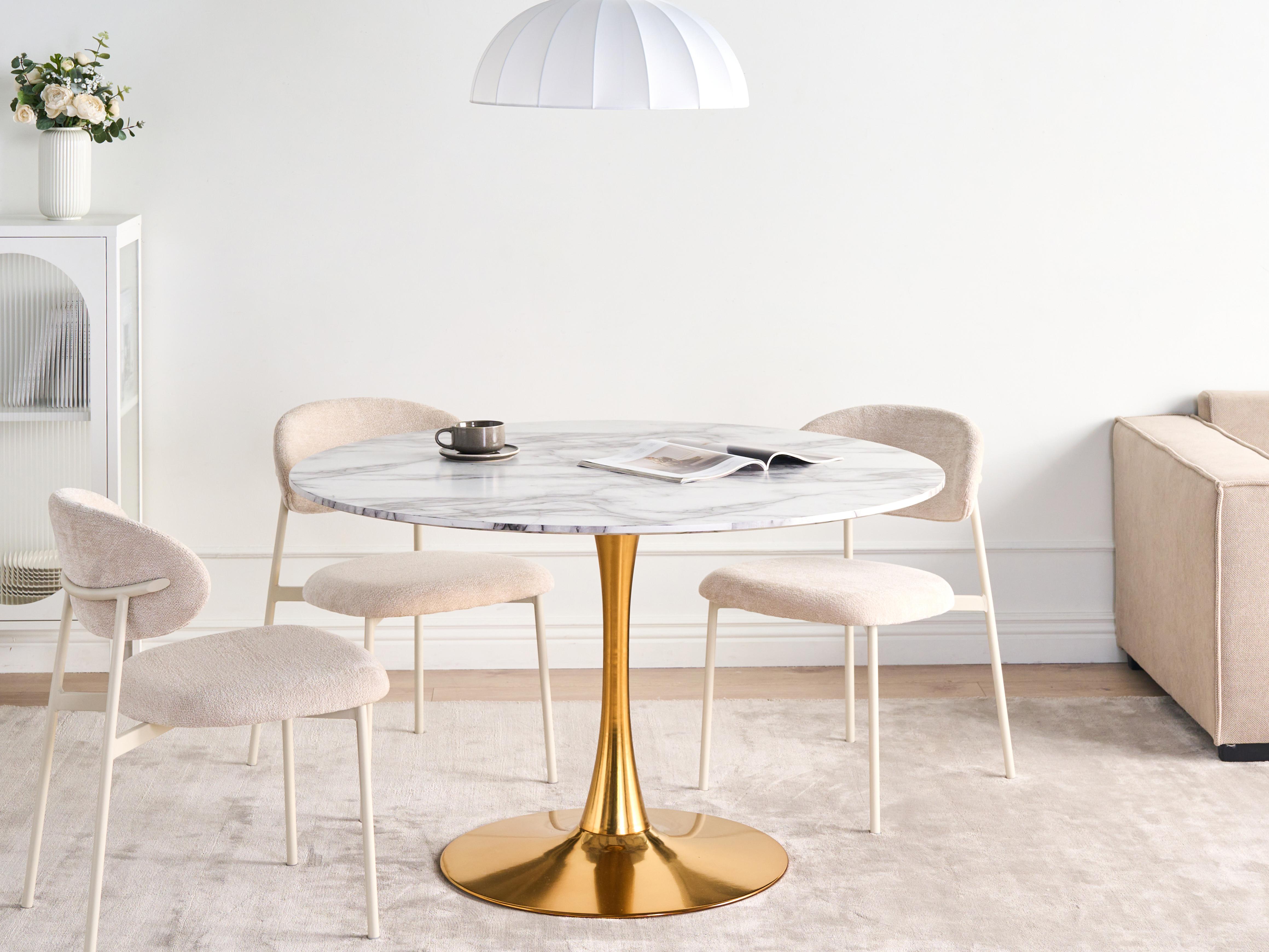 Eettafel BOCA Wit marmer 120 cm 120 cm