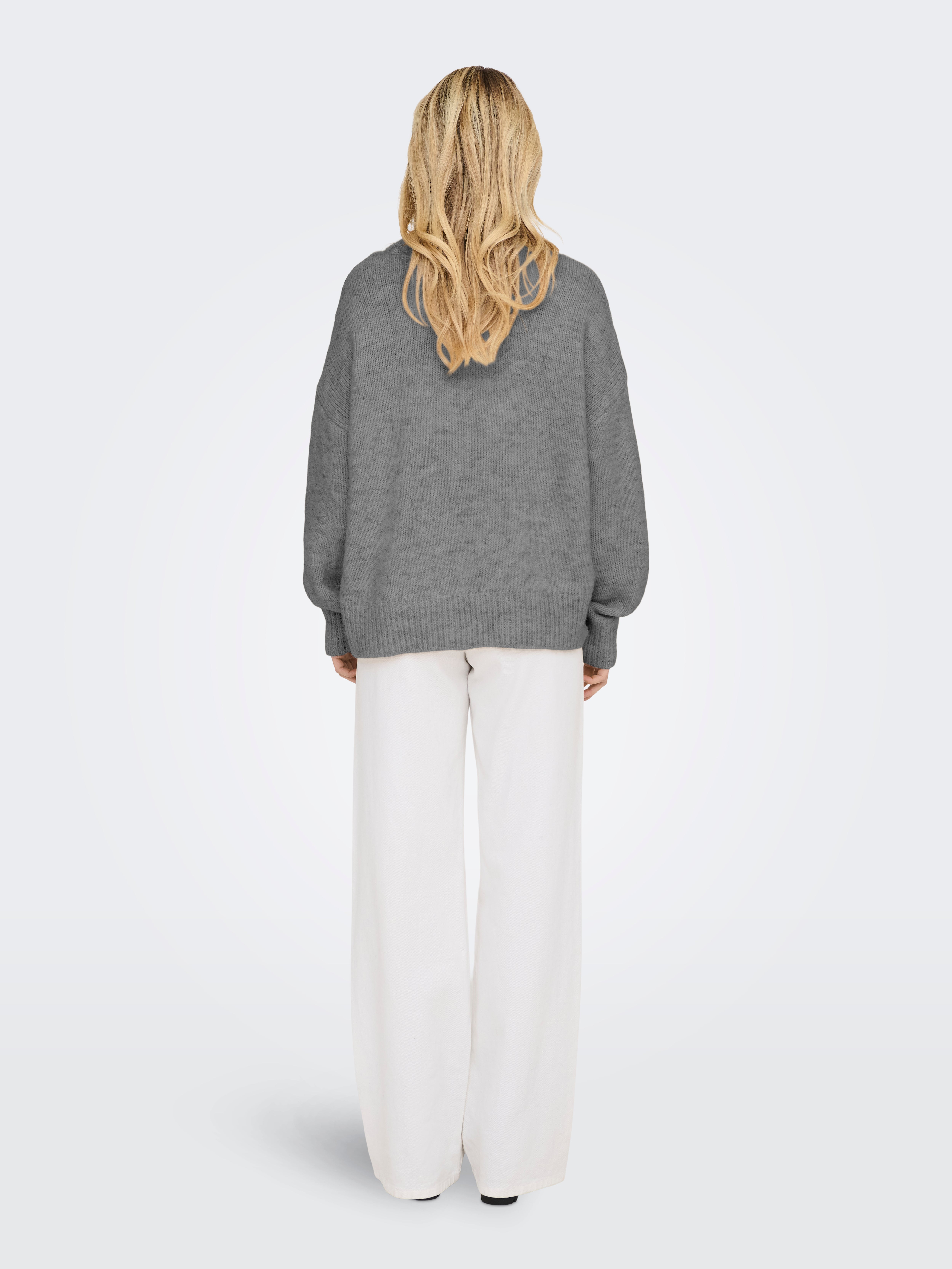 ONLGRO Strickpullover Medium Grey Melange