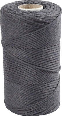 Macramé Snor - L 198 M - Ø 2 MM - Grå - 330 G
