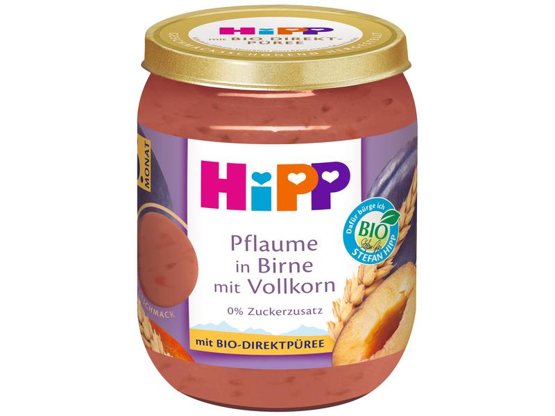 HIPP Bio Pflaume mit Birne mit Vollkorn 160 g Pflaume, Birne & Vollkorn