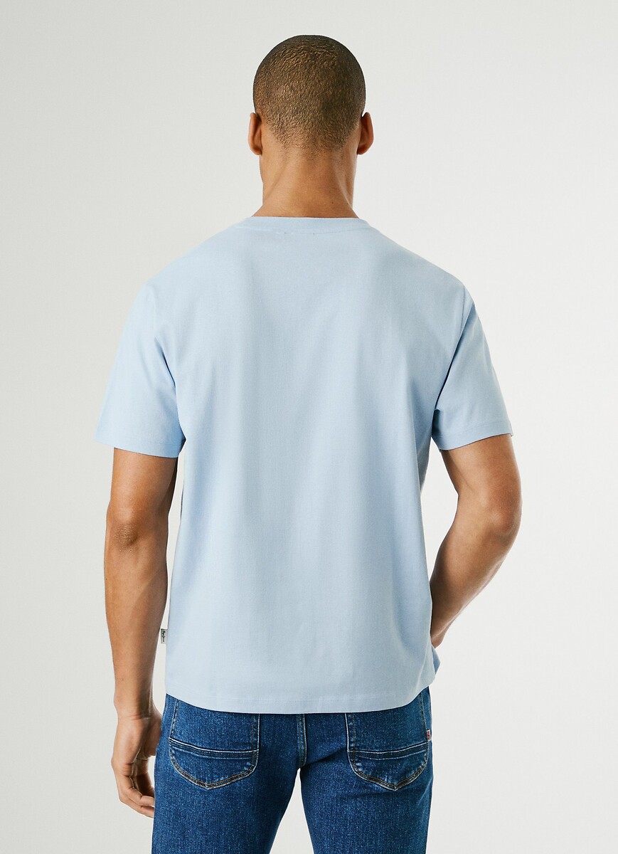 PEPE JEANS<br>Camiseta com gola redonda e logotipo bordado