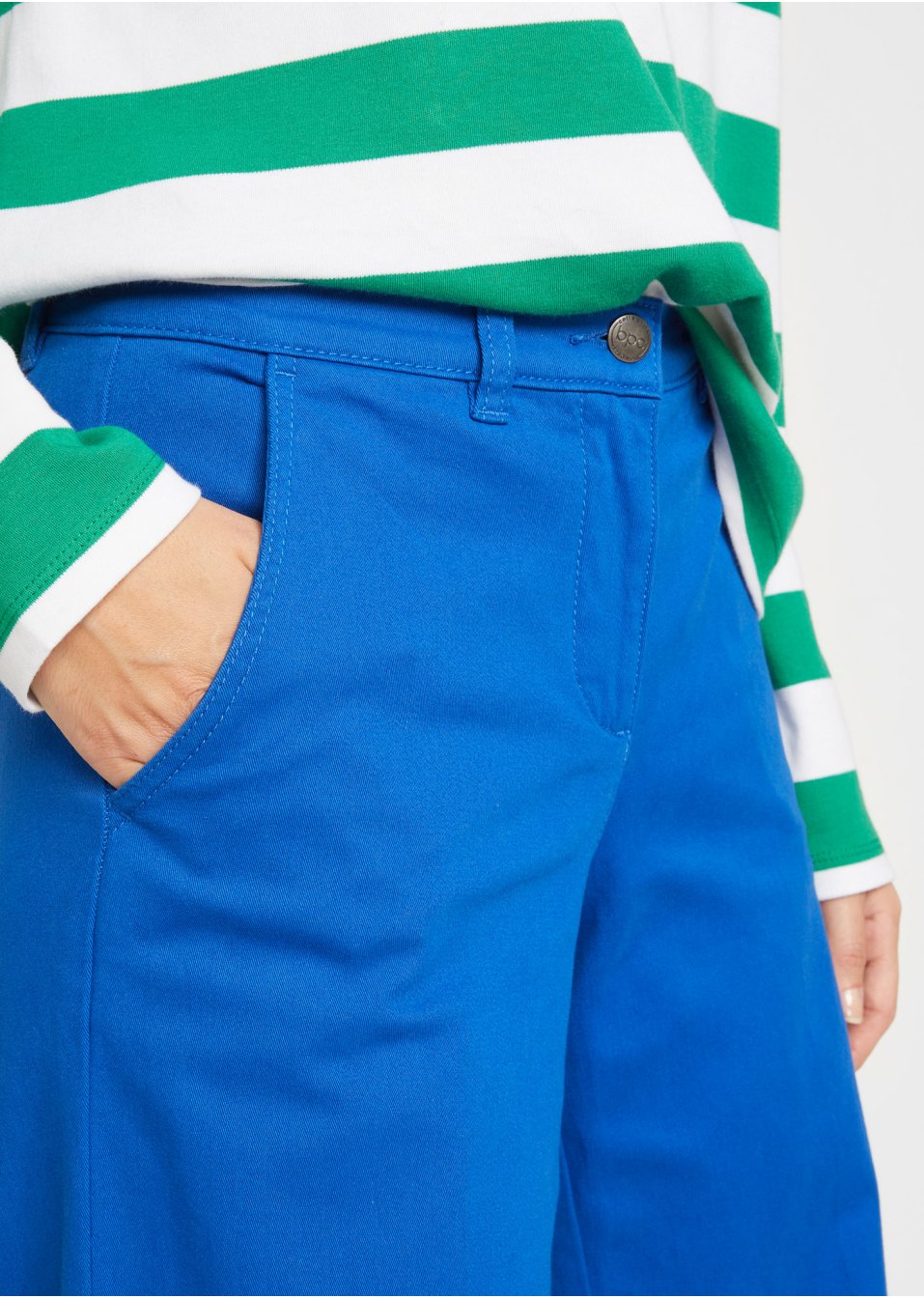 Pantalon twill large en coton
