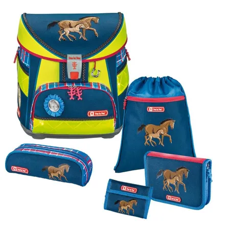 Step by Step Schulranzen-Set LIGHT DIN Horse Family 4-teilig