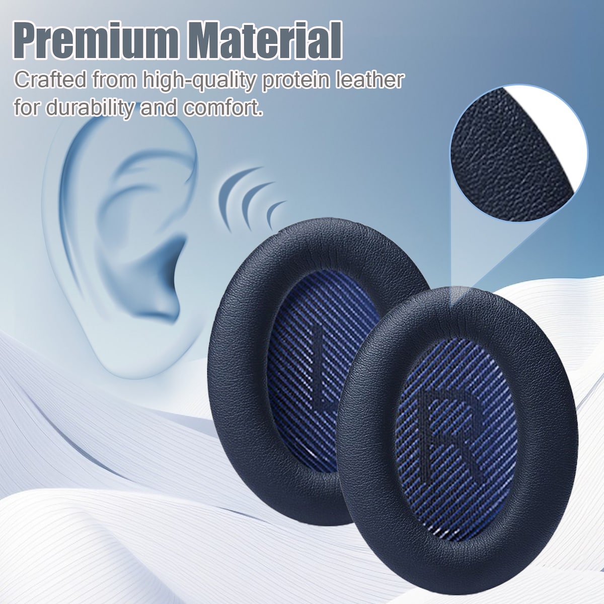 Øreputer med pakninger for Bose QC35 QC35-ii, QC25 1/2