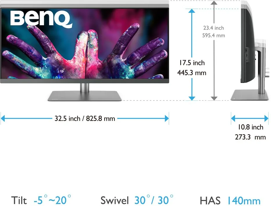 BenQ DesignVue PD3420Q Écrans de bureau et professionnels