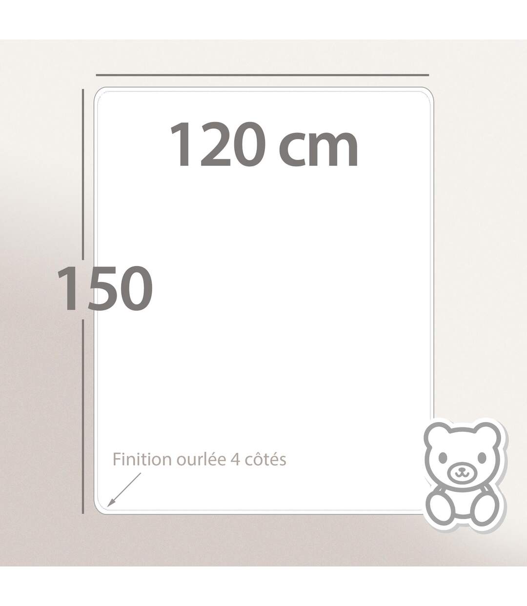Pack premium couette 120x150 garnissage 100% polyester 300g/m2 et oreiller 40x60 cm GAVROCHE blanc