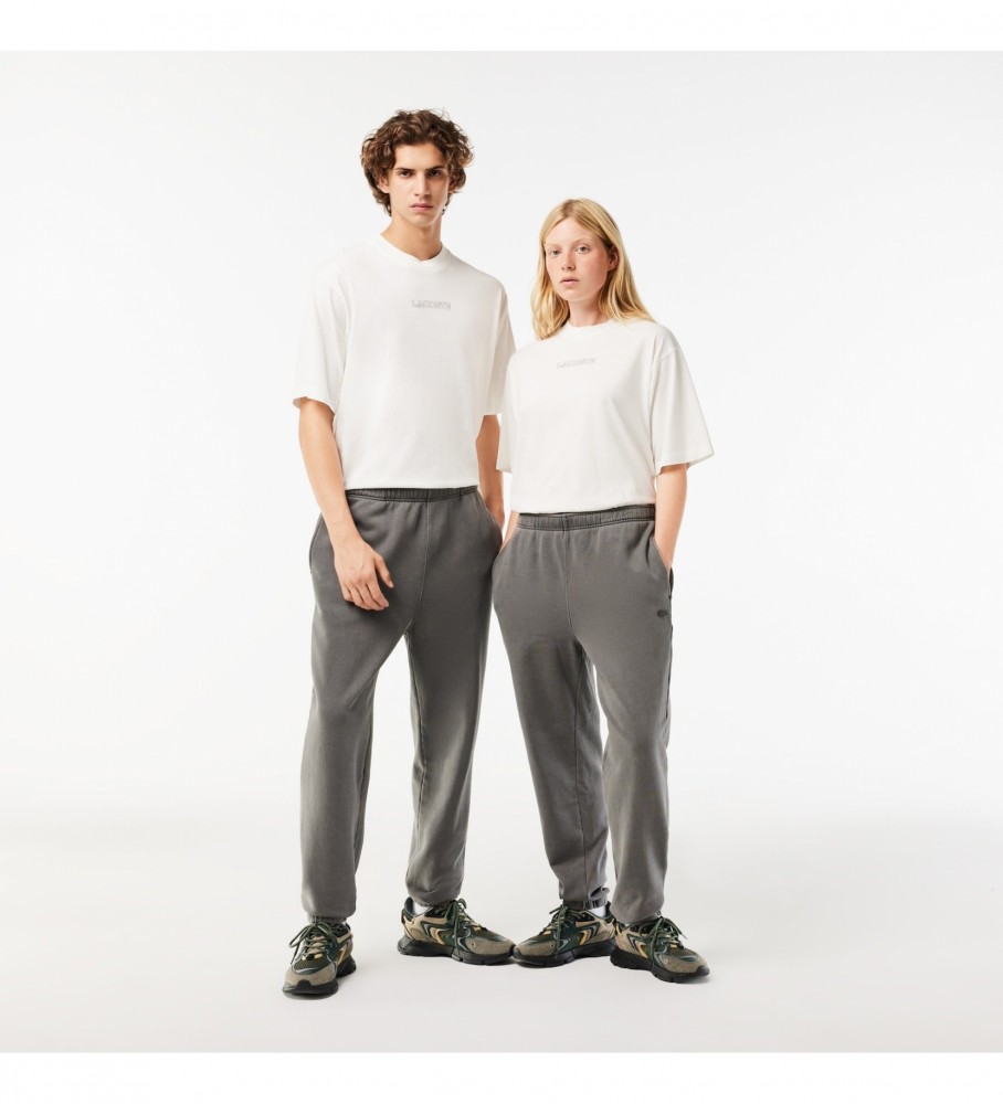 Calça de treino Lacoste em fleece cinza