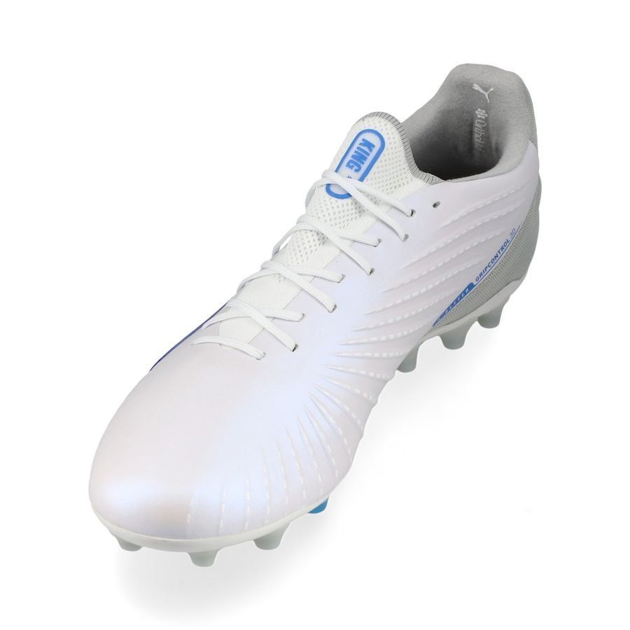 PUMA King Ultimate MG Formula - Blanc/Bleu/Flat Light Gray/Crépuscule