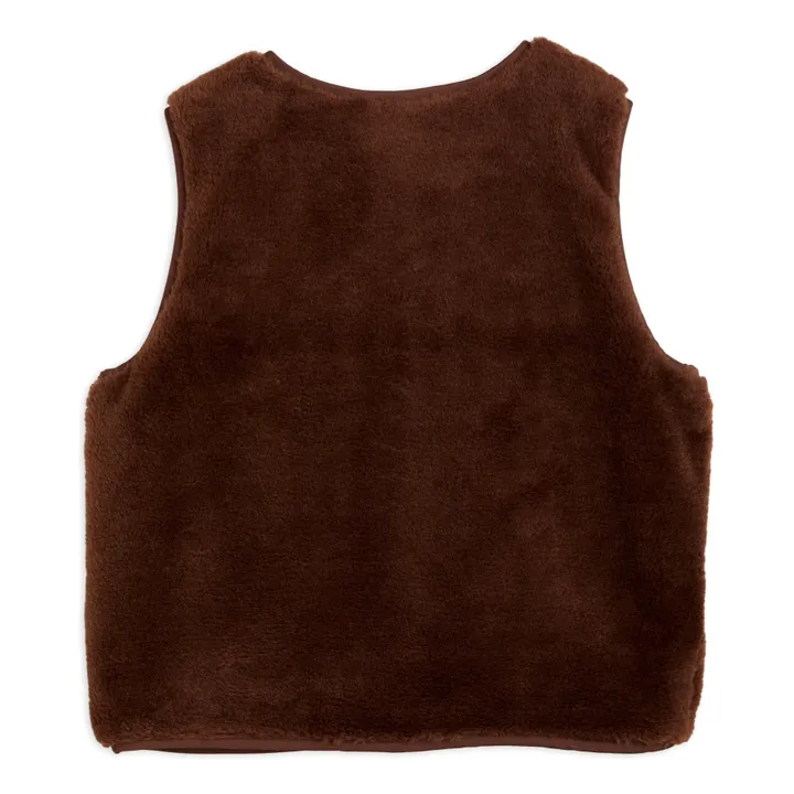 Mini Rodini Veste Polaire Polyester Recyclé Chien | Chocolat