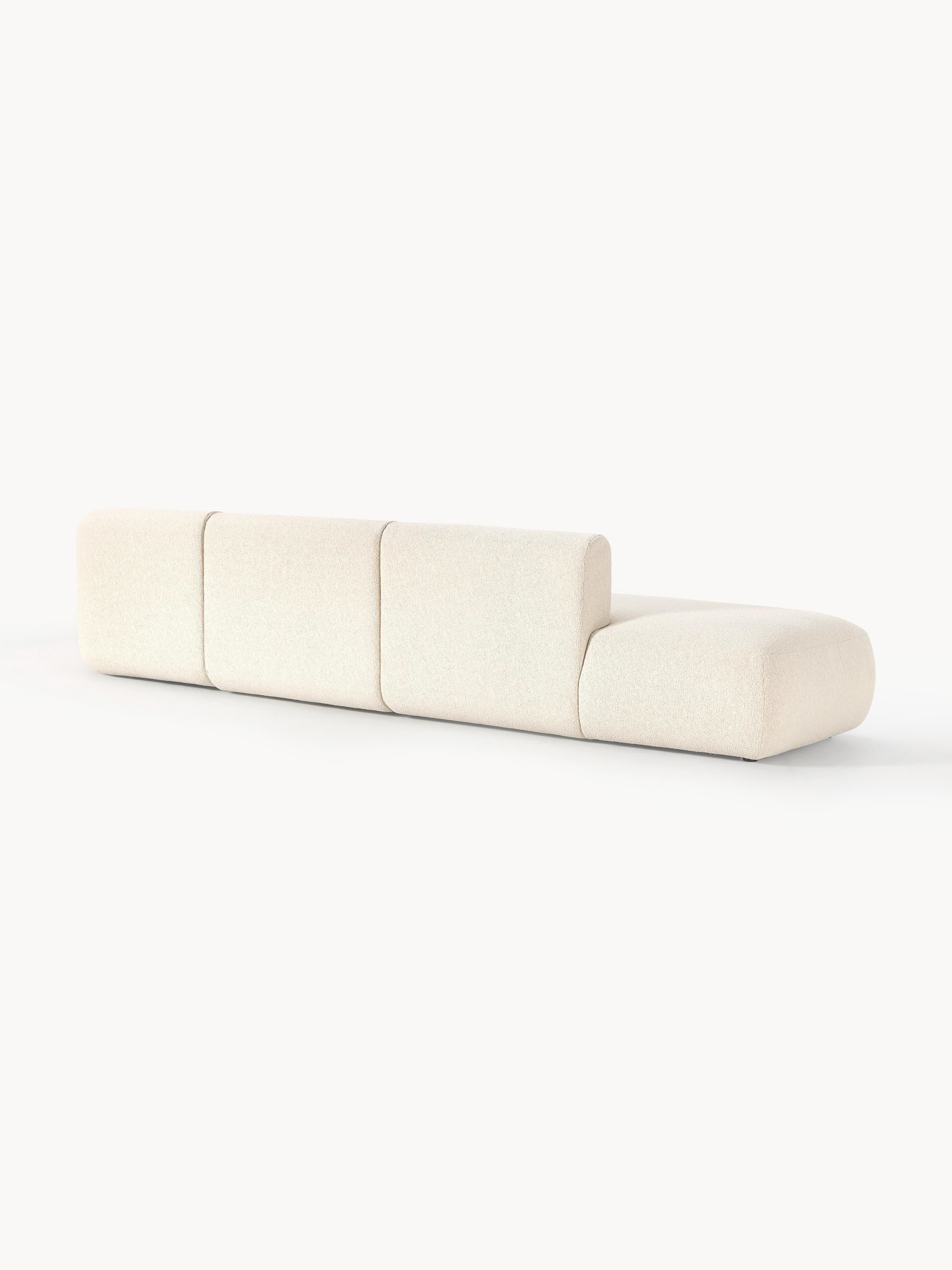 Modulaire XL chaise longue Sofia van bouclé stof