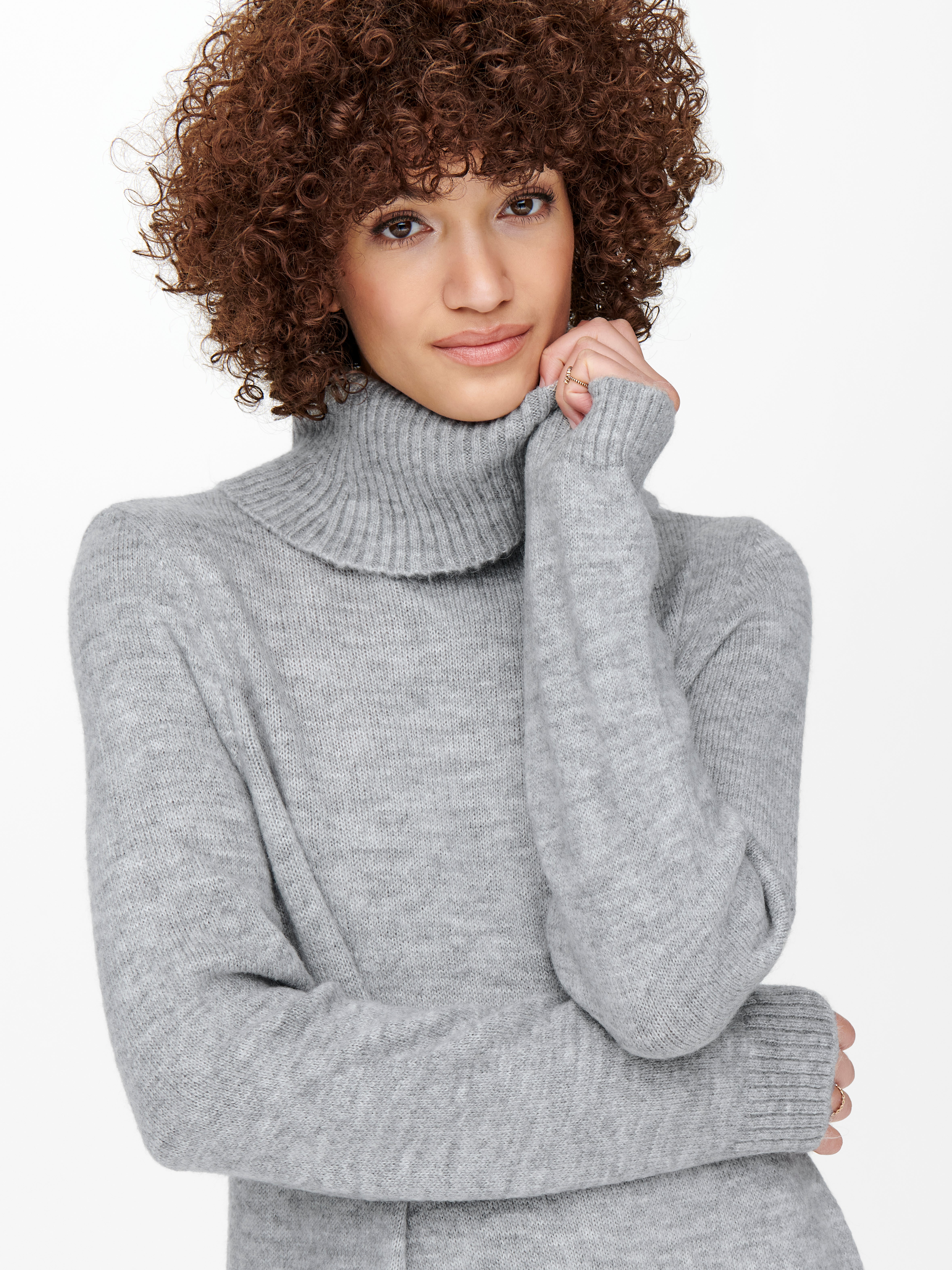 ONLBRANDIE Langes Kleid Light Grey Melange