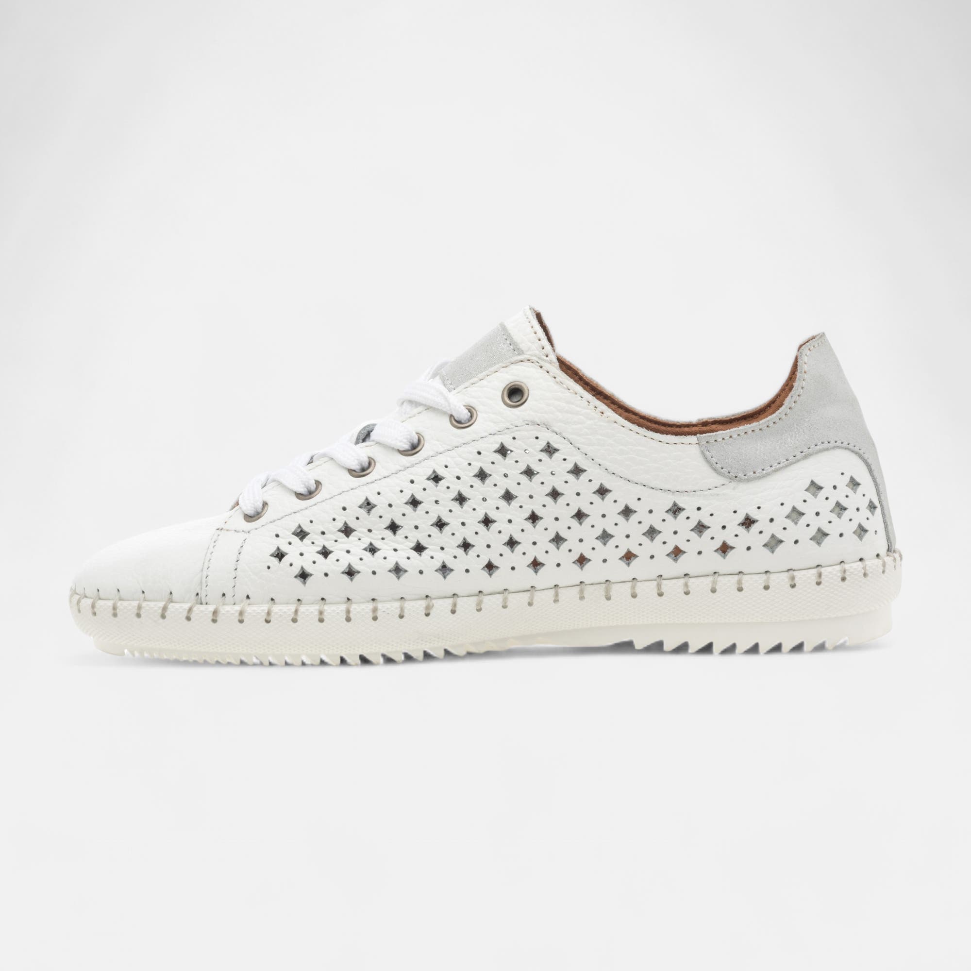 Baskets basses Femme en cuir blanc