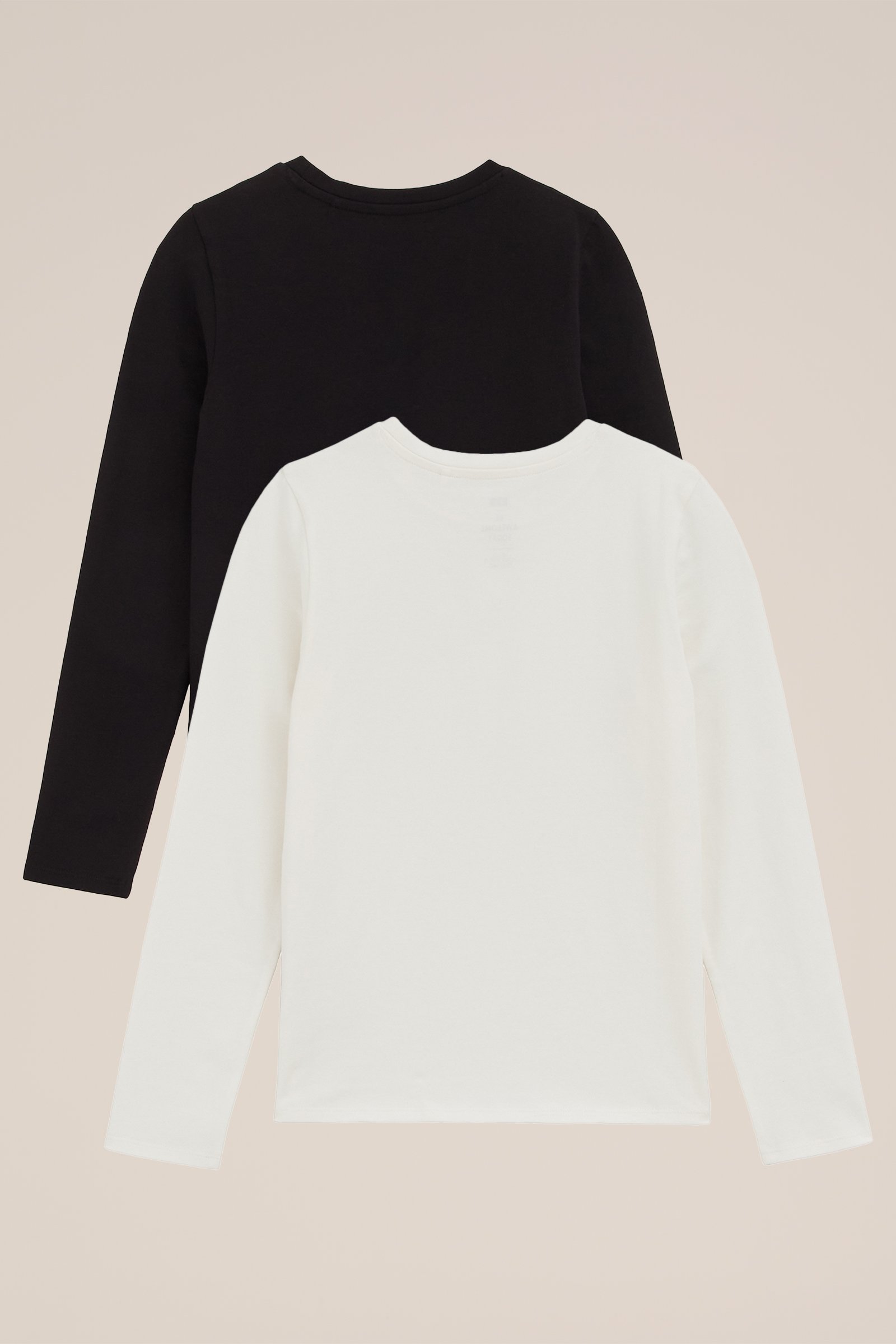 Meisjes T-shirt, 2-pack WE Fashion Zwart