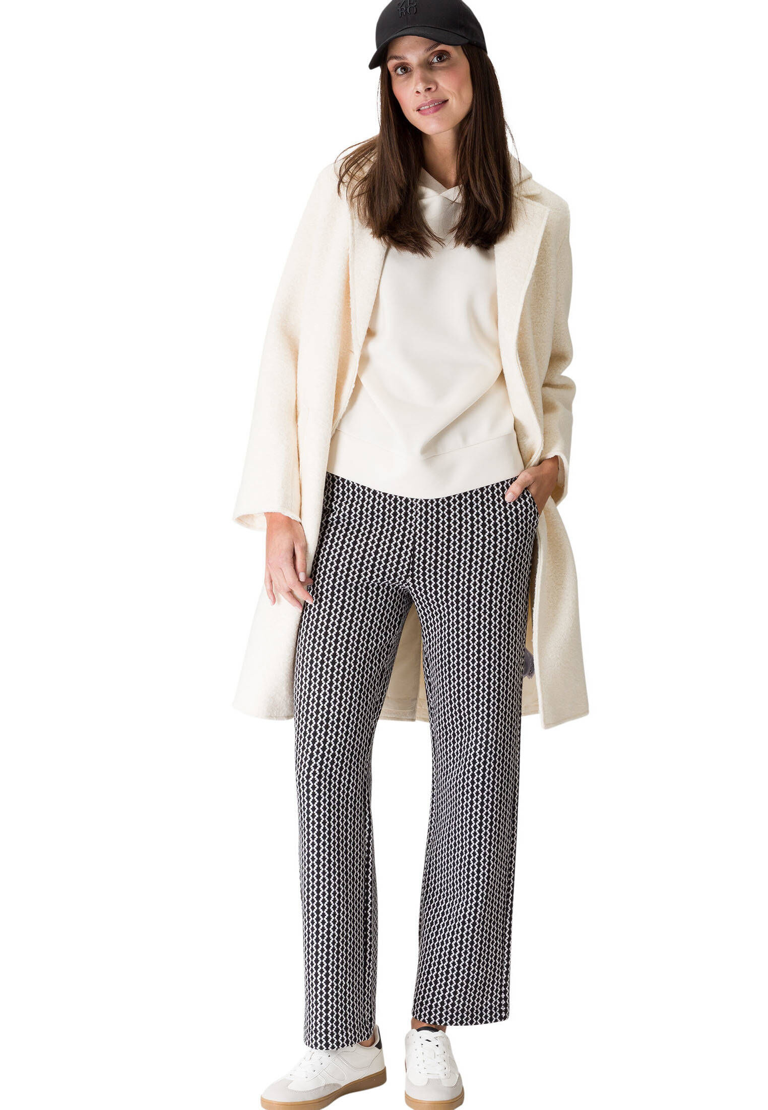 zero| Damen Strickhose mit weitem Bein 30 Inch