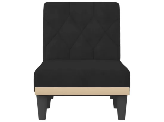 Chaise longue noir velours