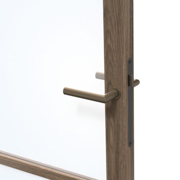 Arne & Bodil binnendeur ABE103 blank glas - donker eiken houtlook afwerking