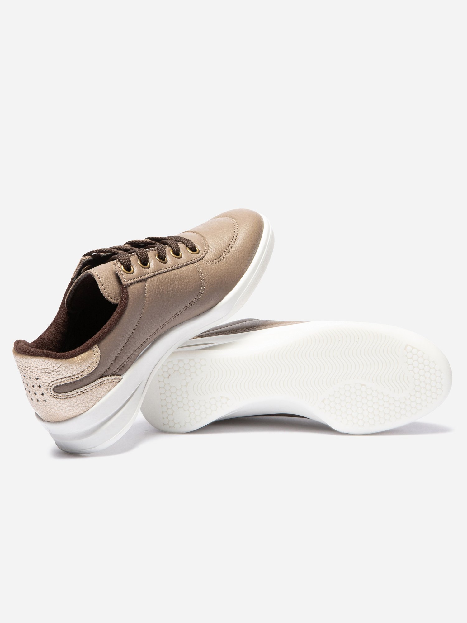 Baskets Femme Fabriquées en France Cuir Beige