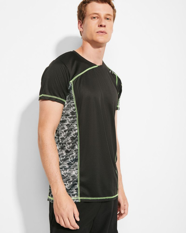 Roly CA0426 - SOCHI T-shirt technique à manches raglan avec empiècements imprimés