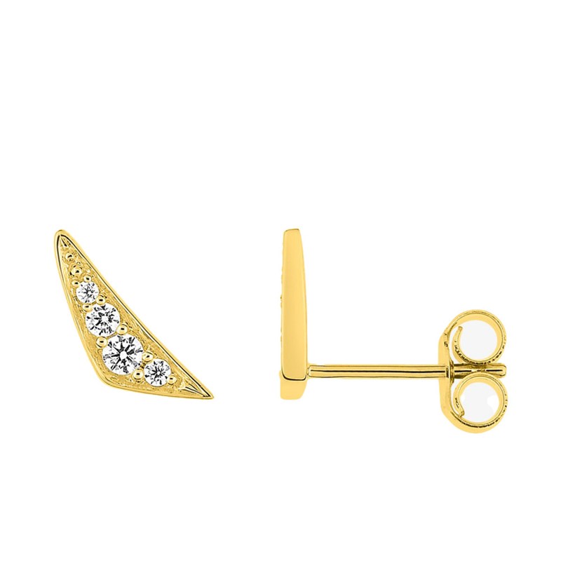 Boucles d'oreilles femme - Oxyde de zirconium - Or 18 Carats