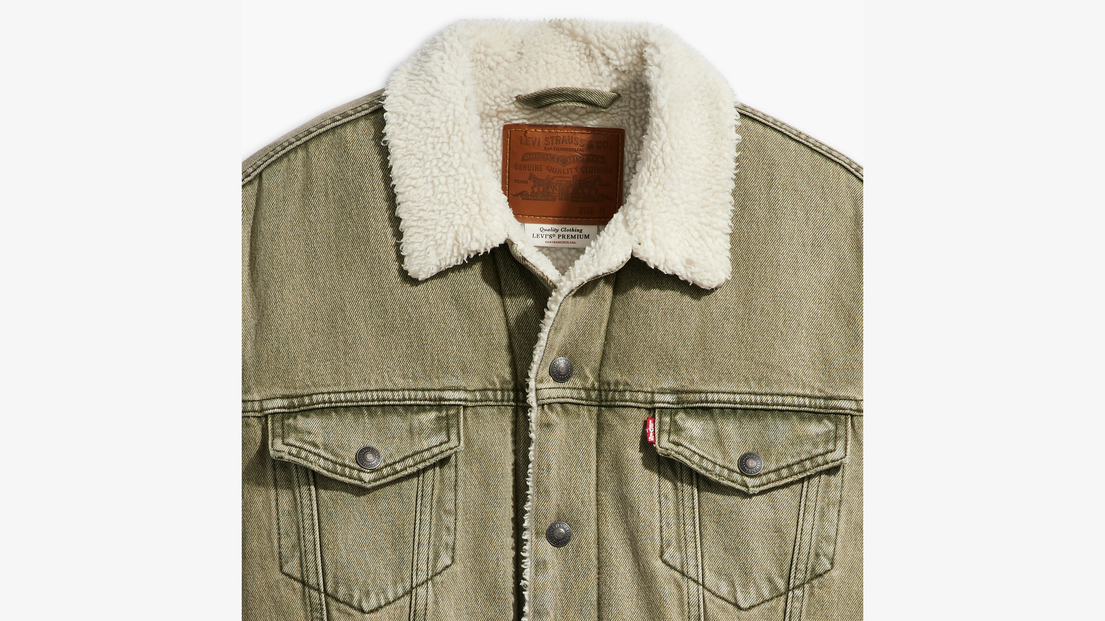 Veste sherpa Trucker Type III - Its My Passion Sherpa - Vert