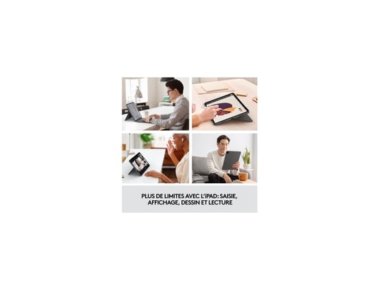 LOGITECH - Etui avec clavier bluetooth Clavier et étui - tablette - - combo touch ipad air pro 12....