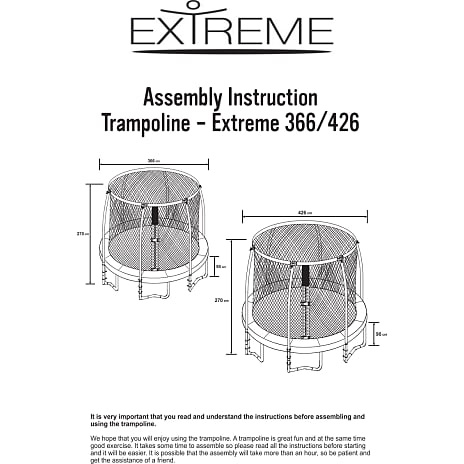 Extreme trampolin Ø: 426 cm