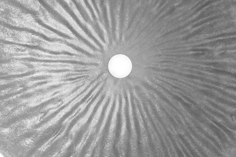 Elegante Design Hängeleuchte GLOW 70cm weiß silber Hängelampe