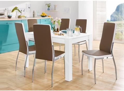 Eettafel - Matwit - 120 cm x 80 cm - Hout - Inklapbaar