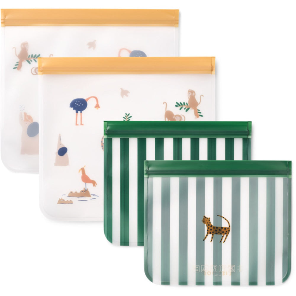 Køb LIEWOOD All Together / Sandy Rebus Reusable Madposer 4-Pak