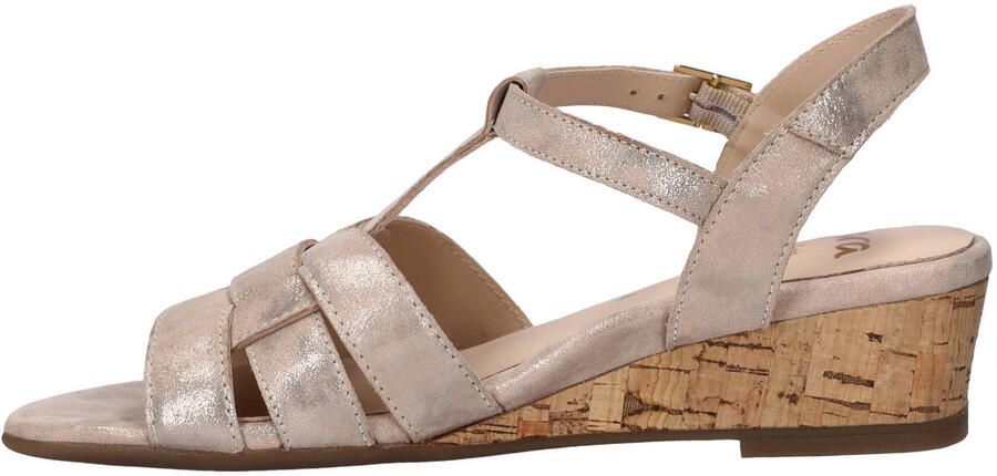 Ara Sirmione suède sleehakken met sleehak goud metallic