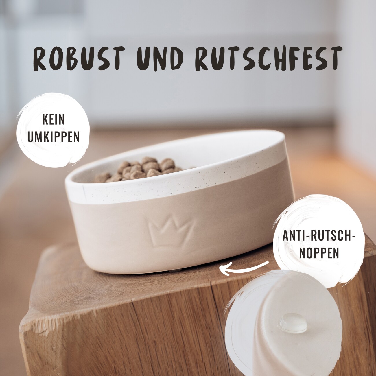 Rudelkönig Keramiknapf 900ml - Rutschfester Hundenapf 0,002 cm³