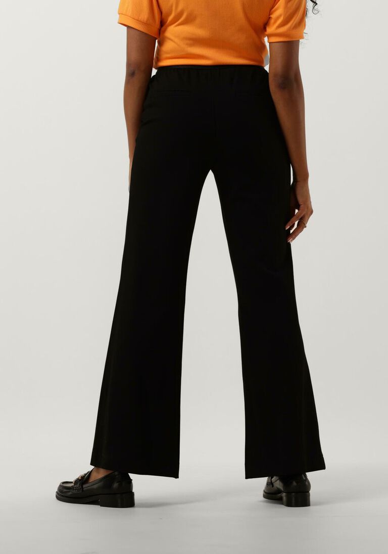SUMMUM zwarte summum wijde broek trousers boot cut punto milano (4s2197)