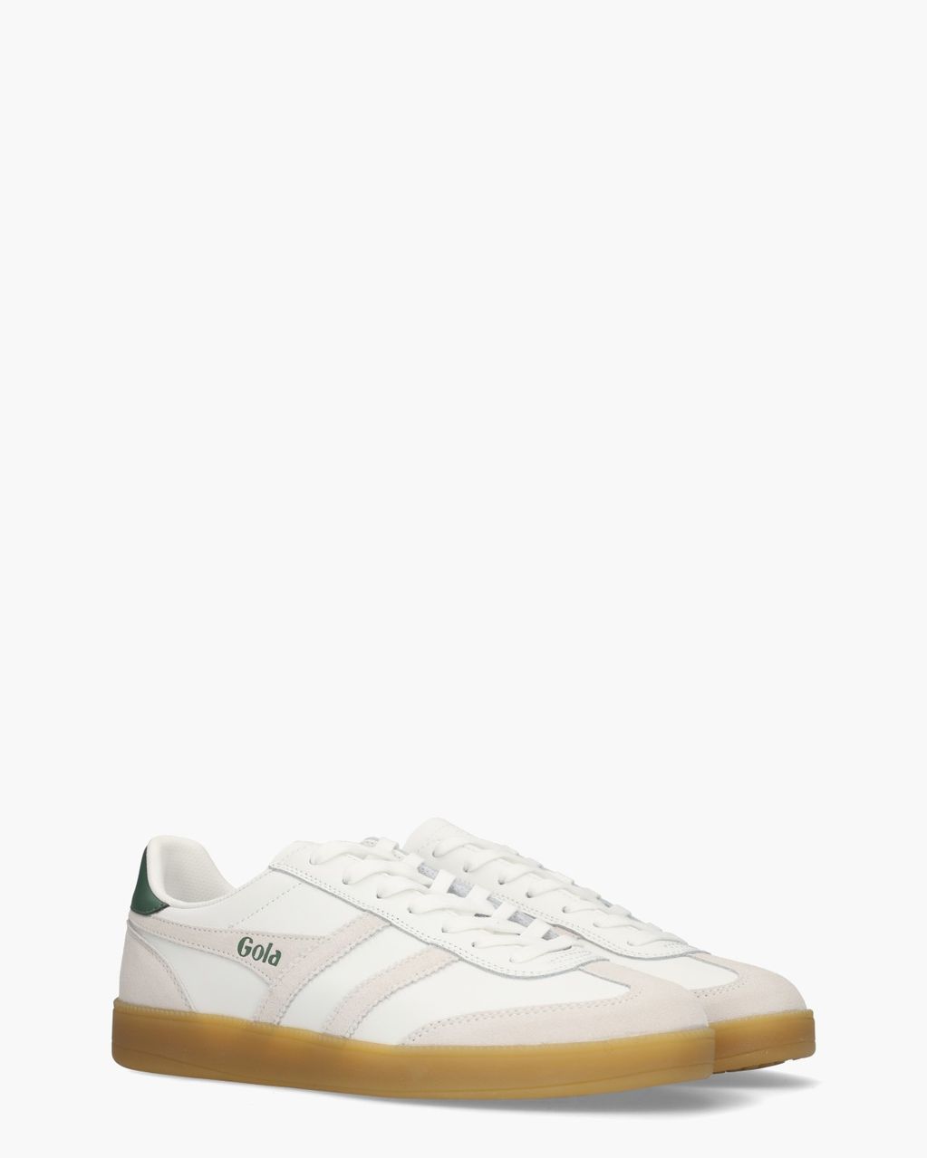 Gola Viper Leather Wit/Donkergroen Herensneakers