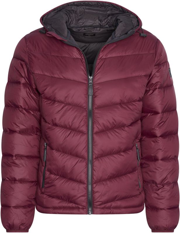 Cappuccino Italia - Heren Jas - Winter Hooded - Burgundy - Polyester