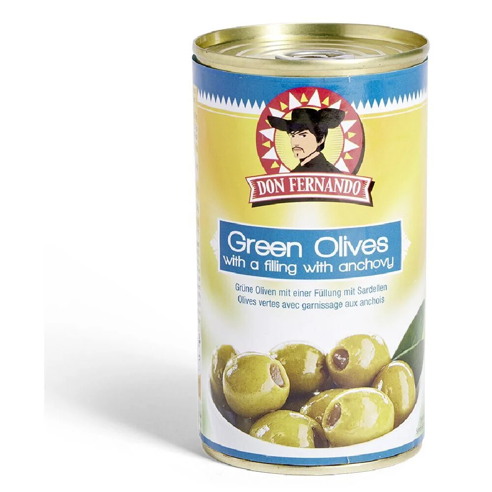 Olives vertes aux anchois 350gr