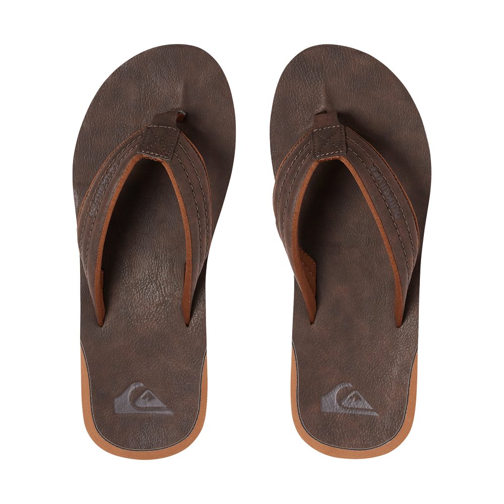 Quiksilver Carver Nubuck Flipflops Herren demitasse solid
