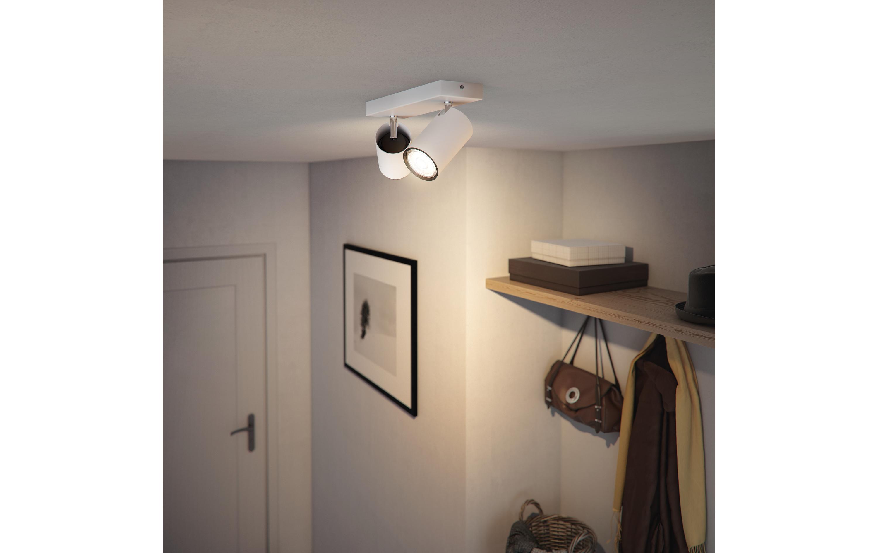 Aufbauspot MyLiving Kosipo, 2 x 5.5W, GU10, WeissAufbauleuchte mit beweglichem Leuchtenkopf