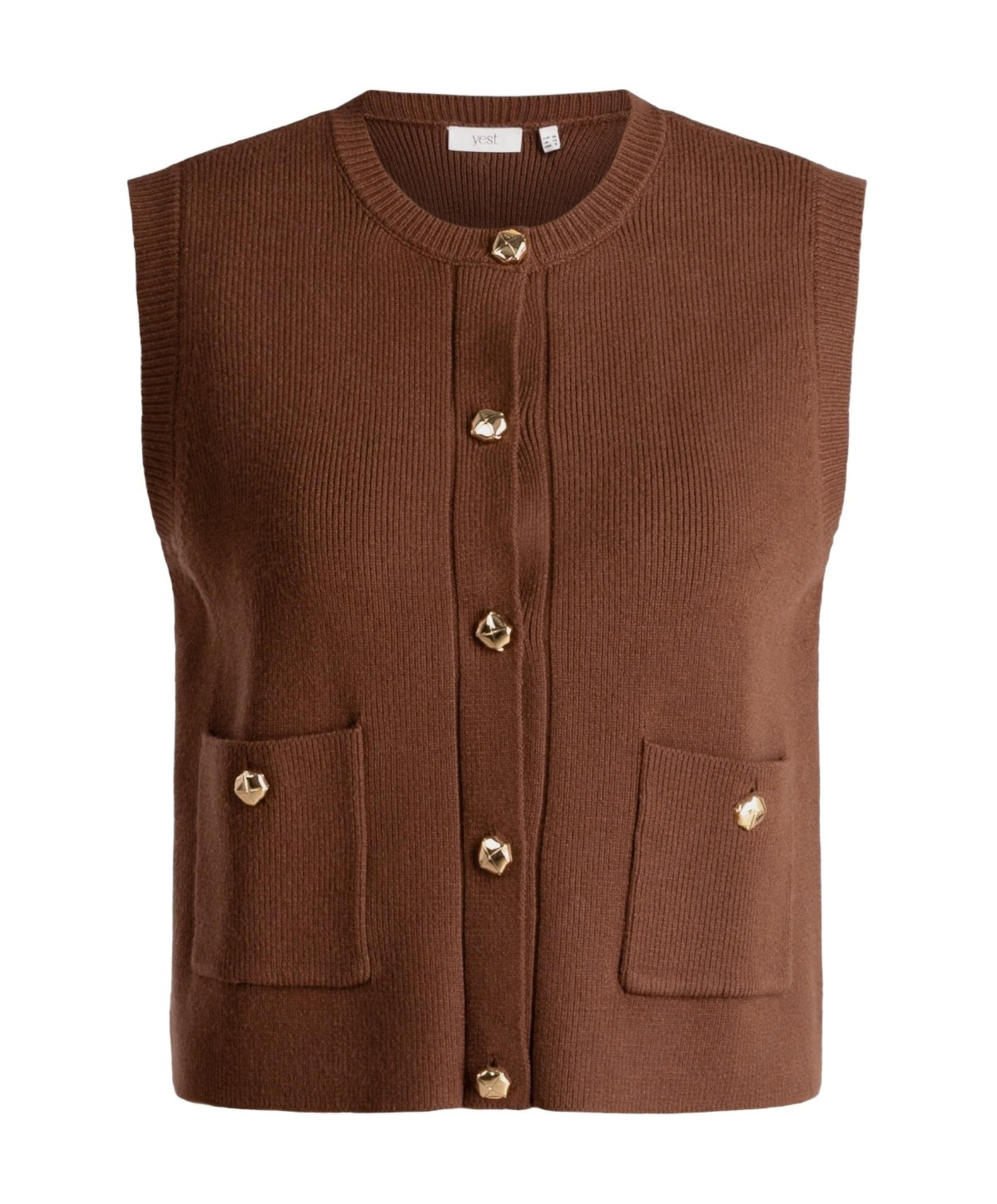 Yest Curve Dames gilet bruin