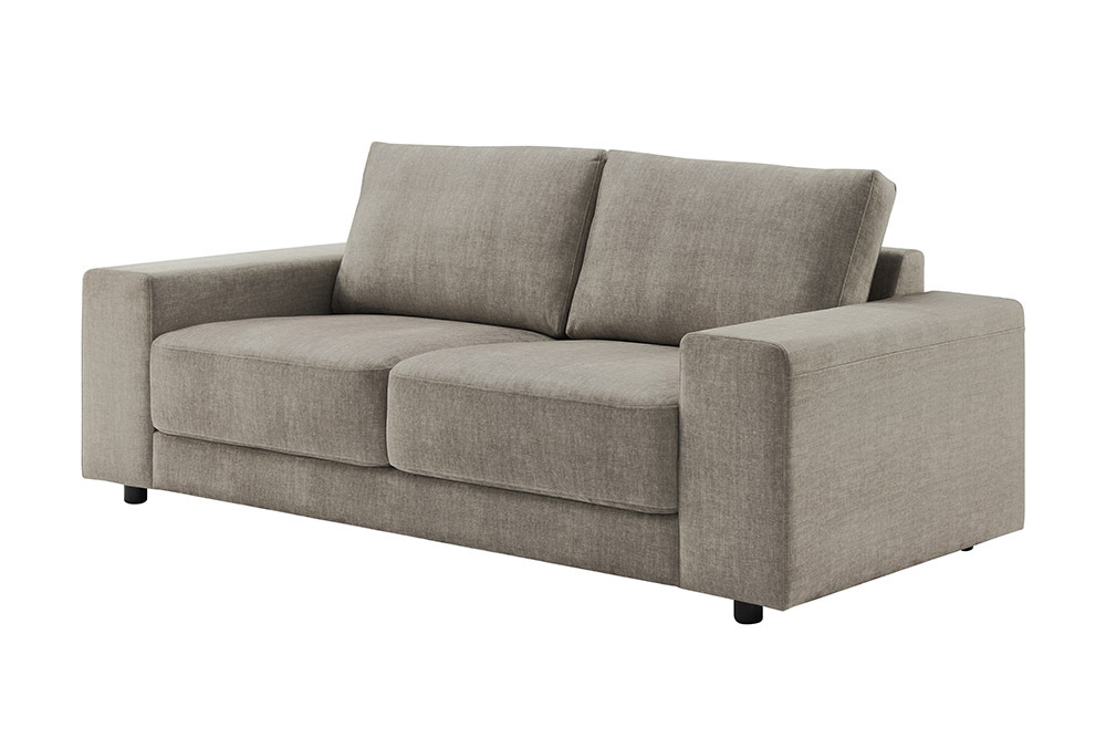 Großes Sofa LOFT 210cm taupe Vogue Velours Samt 3-Sitzer Couch Taschenfederkern